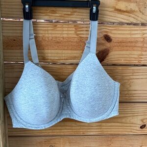 Ambrielle Light Gray Organic Cotton Full Coverage Bra - 44C